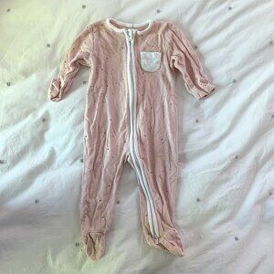 Baby Mori Clever Zip Footie Pajamas in Stardust Size 3-6 Months